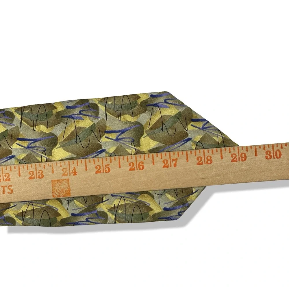 J Garcia Ancient Writing Limited‎ Edition Silk Mens Tie Abstract Artsy 58x4